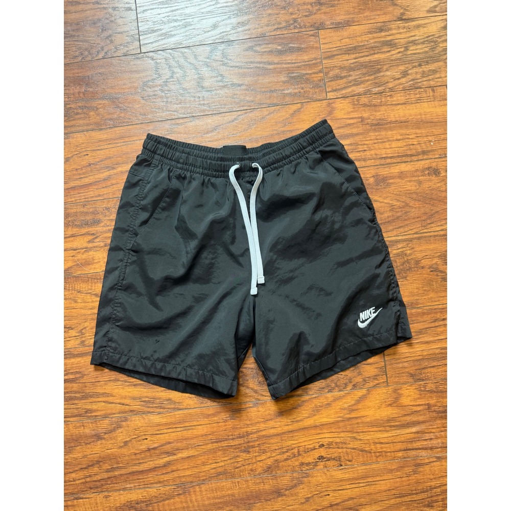 Nike Mens Volley Swim Trunks Black Nylon Mesh Lined Shorts Small NESSA560